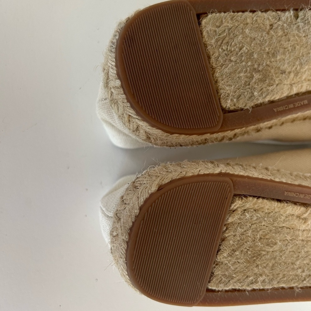 J. Crew Facto Canvas Espadrilles Flats with Black Cap Toe, size 8 - Picture 9 of 10